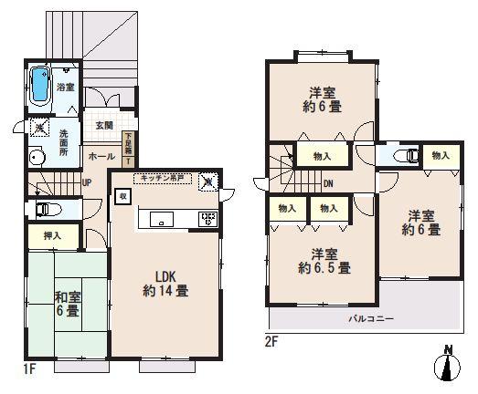 Floor plan. (A Building), Price 25,800,000 yen, 4LDK, Land area 115.85 sq m , Building area 93.15 sq m