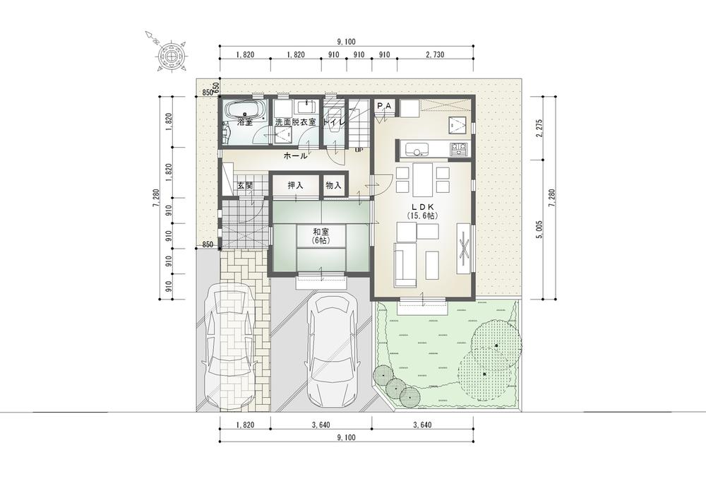 Building plan example (Perth ・ Introspection). Building plan example 1st floor (No. 3 locations) 56.31 sq m