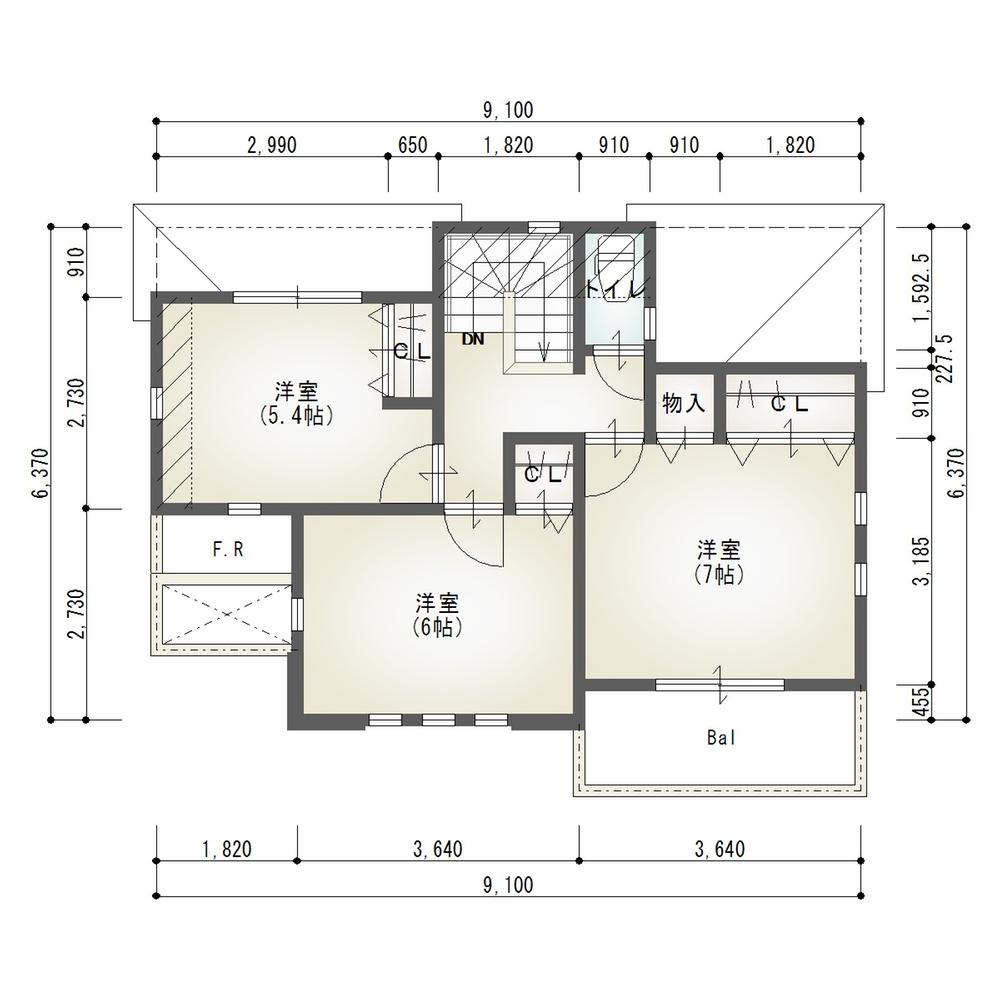 Building plan example (Perth ・ Introspection). Building plan example (No. 3 locations) 43.06 sq m