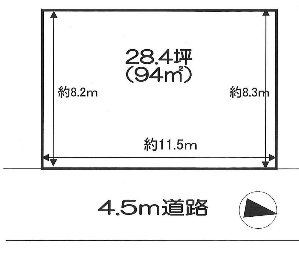 Compartment figure. Land price 8.5 million yen, Land area 94 sq m