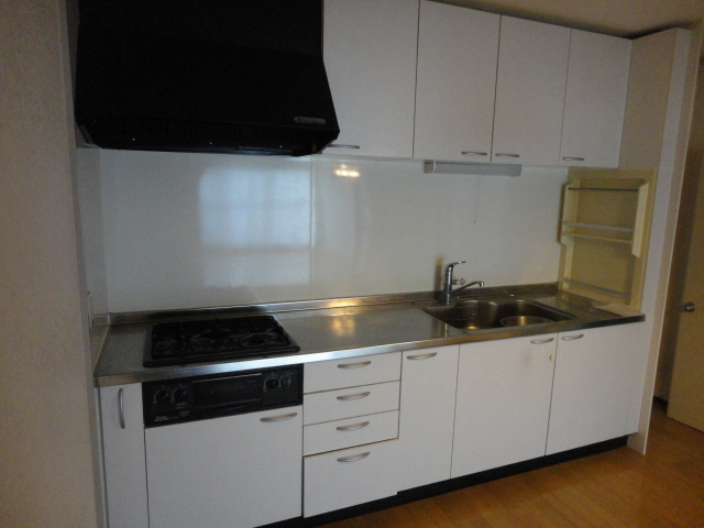 Kitchen. Large kitchen with cooking space is ensured