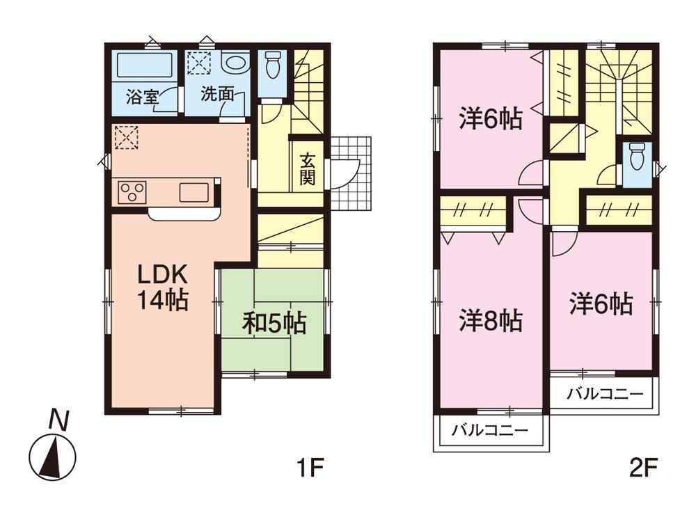 Floor plan. (4 Building), Price 28.8 million yen, 4LDK, Land area 105.88 sq m , Building area 91.53 sq m