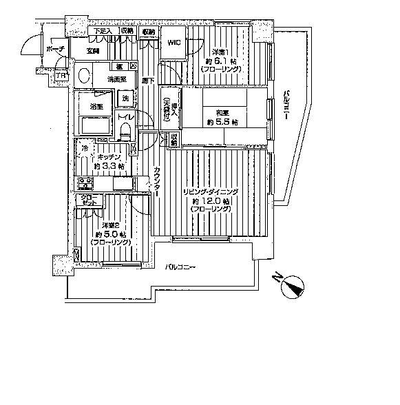 Floor plan. 3LDK, Price 17,900,000 yen, Occupied area 73.52 sq m , Balcony area 21.75 sq m