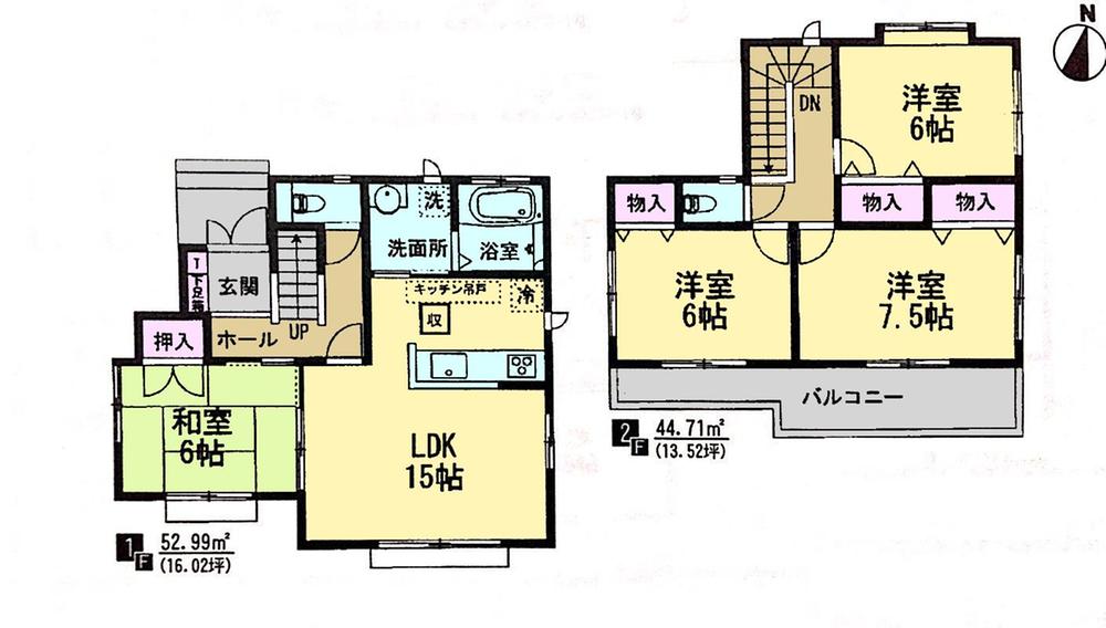 Floor plan. (F Building), Price 32,800,000 yen, 4LDK, Land area 158.06 sq m , Building area 97.7 sq m