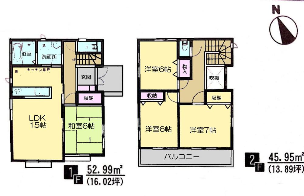 Floor plan. (Y Building), Price 35,800,000 yen, 4LDK, Land area 139.05 sq m , Building area 98.94 sq m