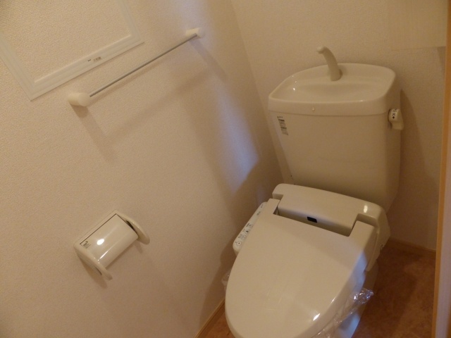 Toilet. It is with warm water washing toilet seat