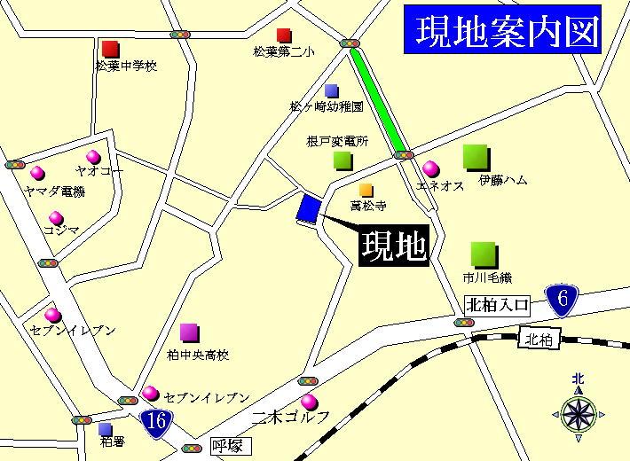 Local guide map. Kashiwa Matsugasaki 540 number - other