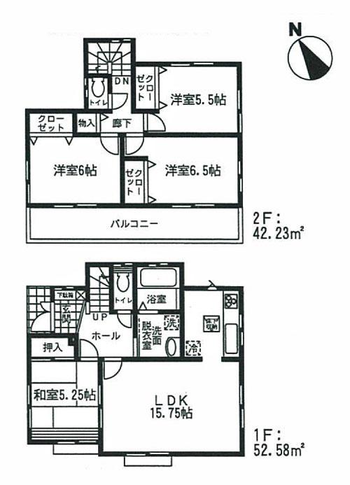 Floor plan. (3 Building), Price 20.8 million yen, 4LDK, Land area 119.51 sq m , Building area 94.81 sq m