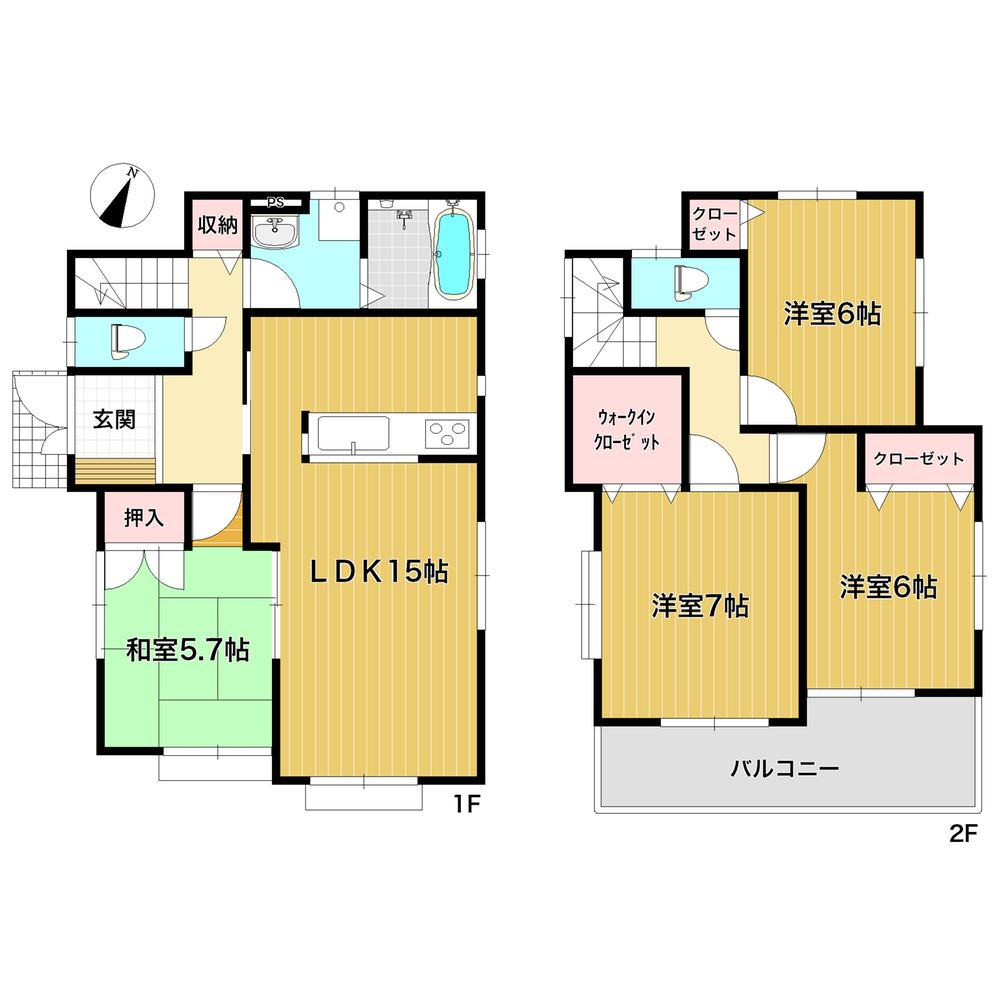 Floor plan. 700m to Kashiwa fourth elementary school
