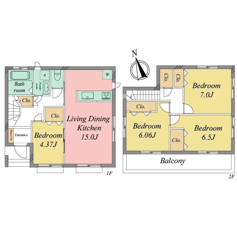 Floor plan. 28.8 million yen, 4LDK, Land area 100 sq m , Building area 92.63 sq m indoor (December 2013) Shooting