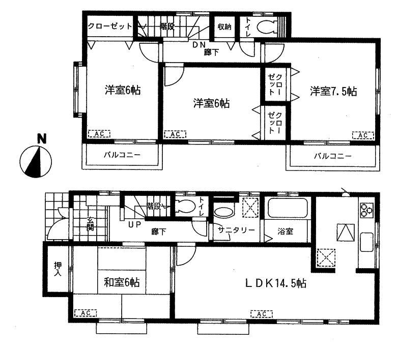 Floor plan. 27,800,000 yen, 4LDK, Land area 236.41 sq m , Building area 96.05 sq m