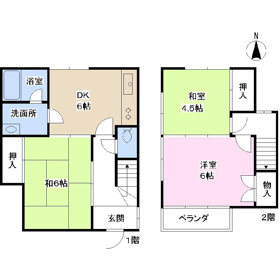 Floor plan. 3DK, Price 6.8 million yen, Occupied area 52.29 sq m