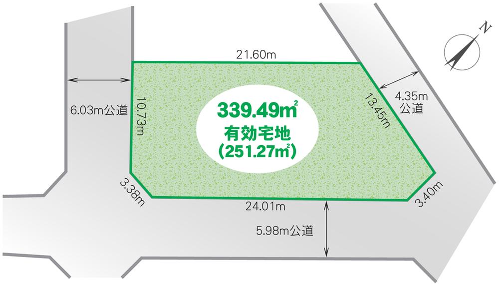 Compartment figure. Land price 20.8 million yen, Land area 339.49 sq m