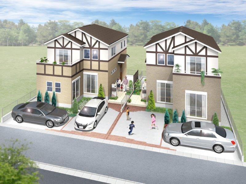 Rendering (appearance). Relaxed some upscale 2 House on the site