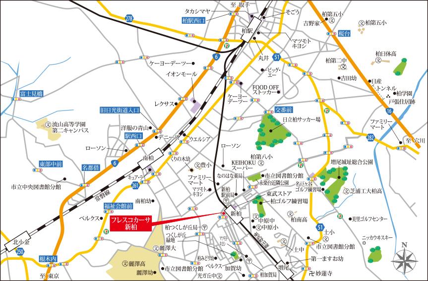 Local guide map. Access is also good