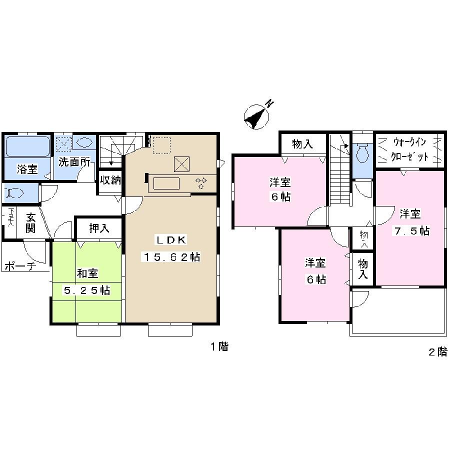 Floor plan. 26,300,000 yen, 4LDK + S (storeroom), Land area 115.52 sq m , Building area 100.19 sq m