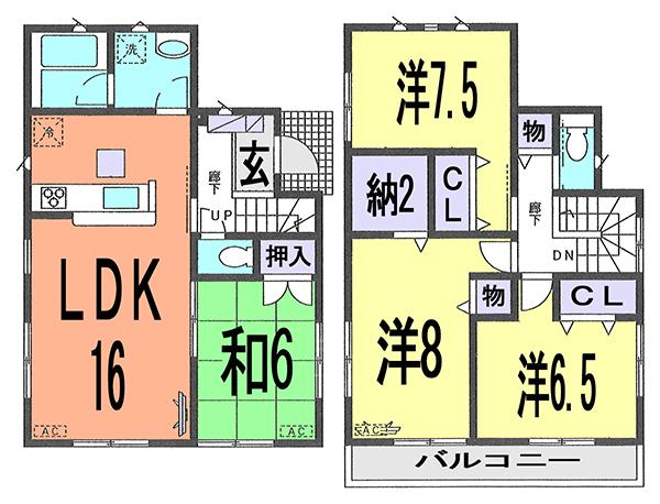 Floor plan. 31,800,000 yen, 4LDK, Land area 177.95 sq m , Spacious grounds provided with a room with a building area of ​​100.44 sq m next door
