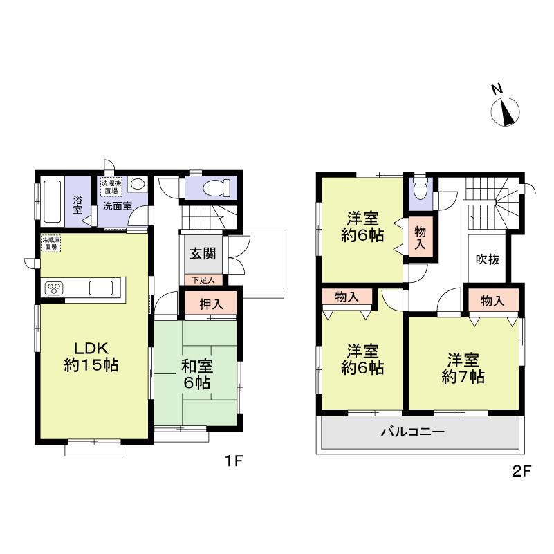 Floor plan. 35,800,000 yen, 4LDK, Land area 139.05 sq m , Building area 98.94 sq m