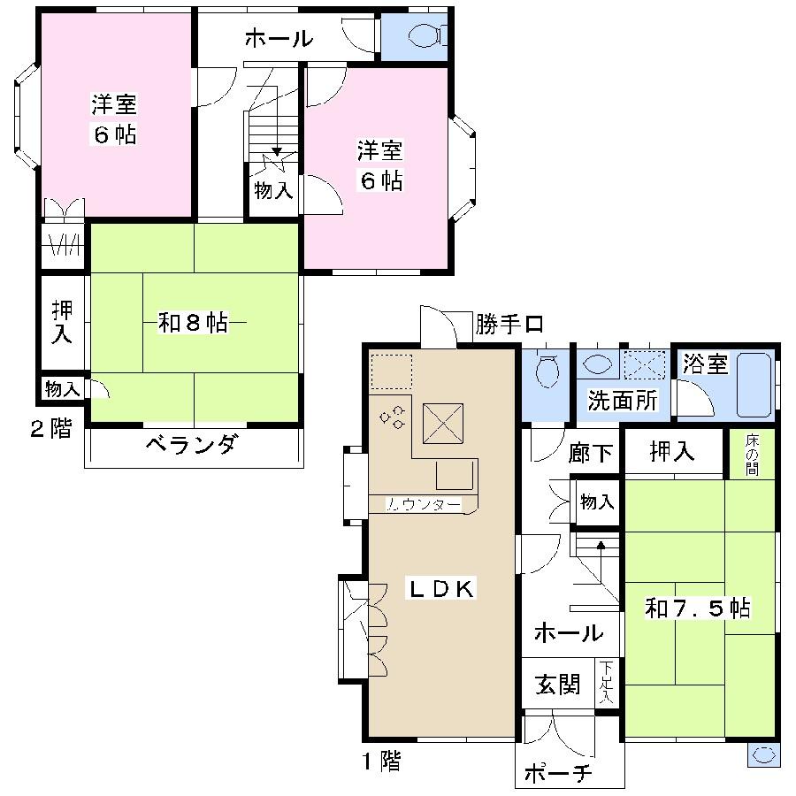 Floor plan. 11.8 million yen, 4LDK, Land area 137 sq m , Building area 93.98 sq m