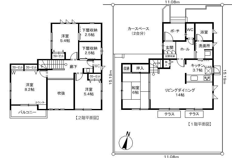 Floor plan. 25,300,000 yen, 4LDK + 2S (storeroom), Land area 168.46 sq m , Building area 103.45 sq m