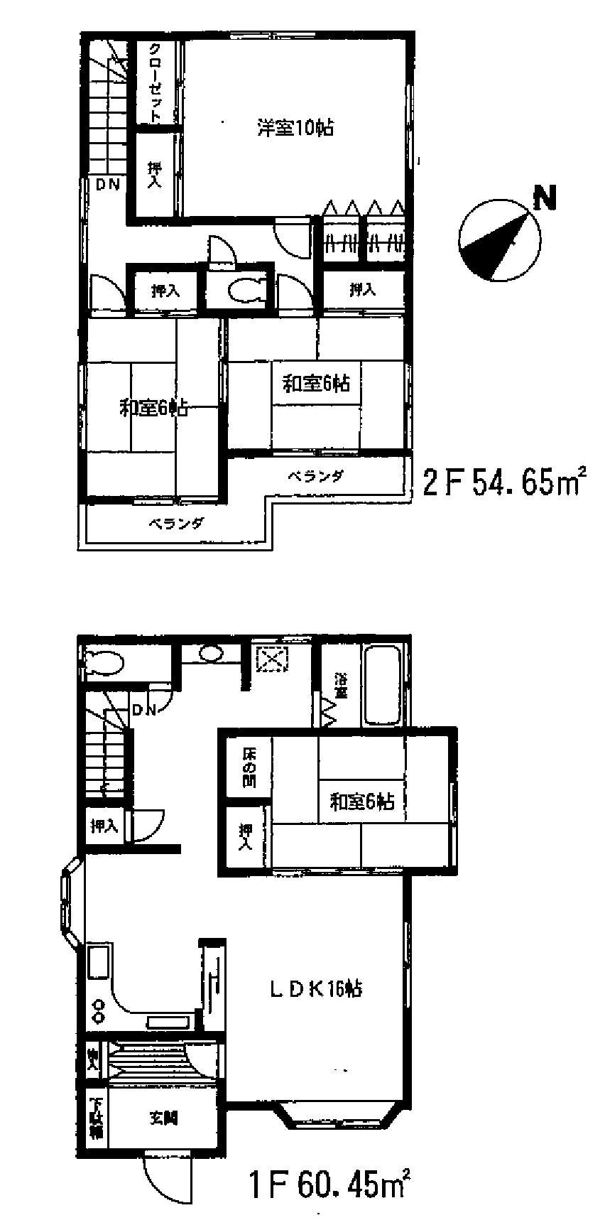 Floor plan. 14.5 million yen, 4LDK, Land area 135.47 sq m , Building area 115.1 sq m