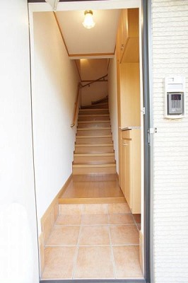 Entrance. From the first floor entrance to the second floor living space.