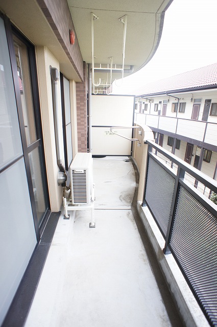 Balcony. Wide and bright balcony.