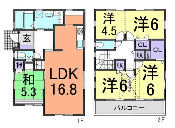 Floor plan. (10 Building), Price 26.5 million yen, 3LDK, Land area 198.5 sq m , Building area 109.86 sq m