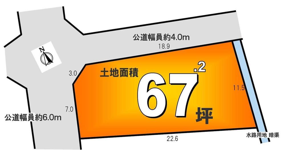 Compartment figure. Land price 42 million yen, Land area 222.47 sq m