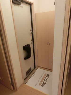 Entrance. With tall type of shoe box