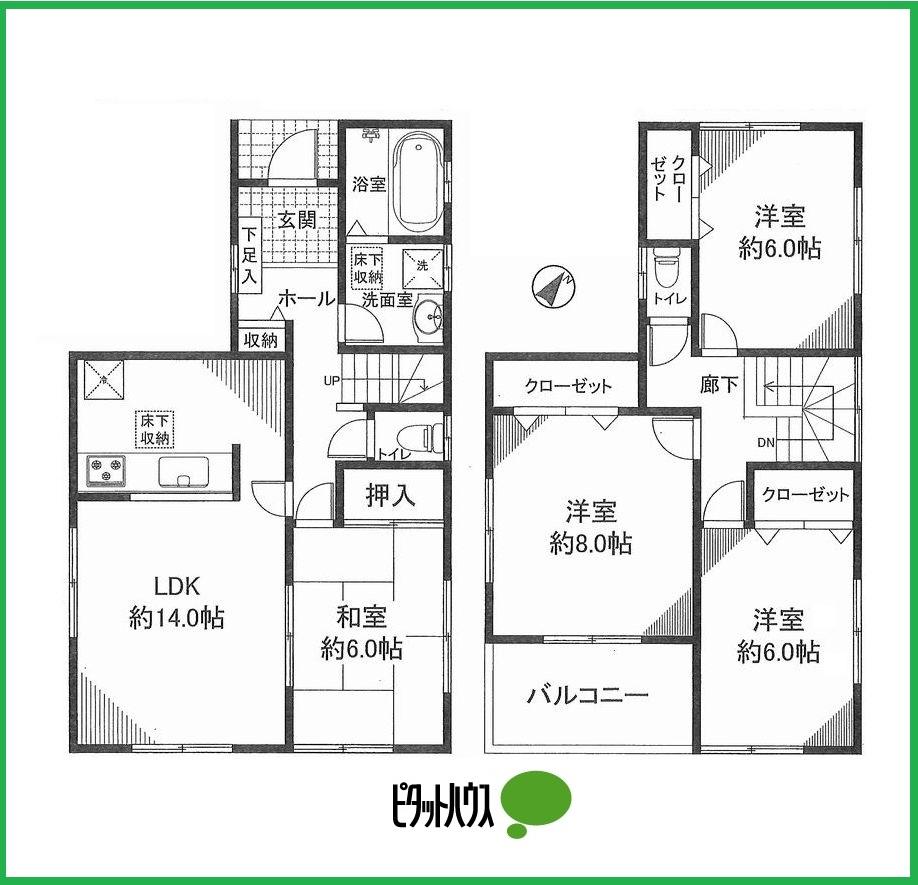 Floor plan. 23.8 million yen, 4LDK, Land area 131.17 sq m , Building area 99.37 sq m