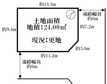Compartment figure. Land price 17,090,000 yen, Land area 124 sq m