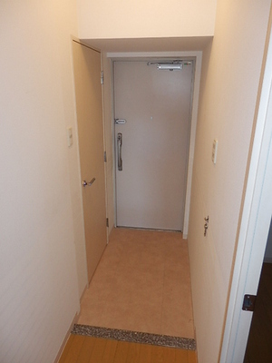 Entrance. With a shoe box