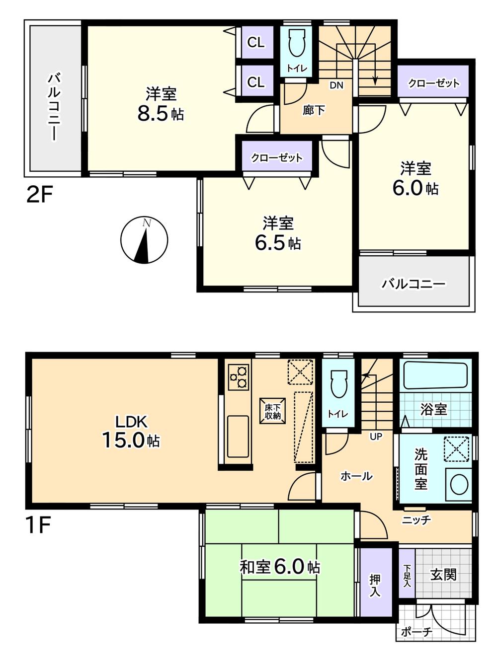 Floor plan. 22,800,000 yen, 4LDK, Land area 99.18 sq m , Building area 98.82 sq m