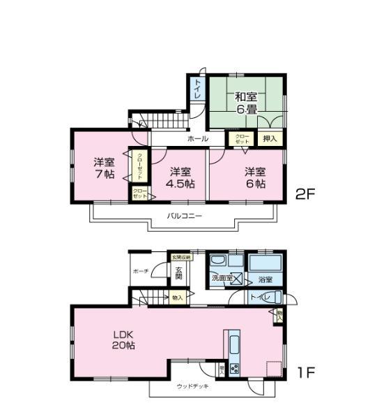 Floor plan. 24,800,000 yen, 3LDK, Land area 120.05 sq m , Building area 102.68 sq m land 120.05 square meters (about 36 square meters) building 102.63 square meters is (about 31 square meters) in October 2009 Built in Built in four years.