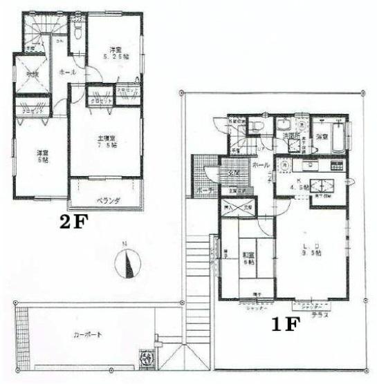 Floor plan. 21,800,000 yen, 4LDK, Land area 137.07 sq m , Building area 96.05 sq m