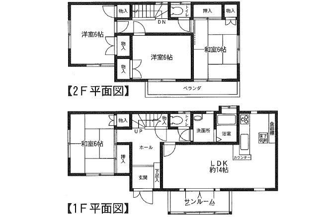 Floor plan. 15.5 million yen, 4LDK, Land area 116.77 sq m , Building area 100.99 sq m