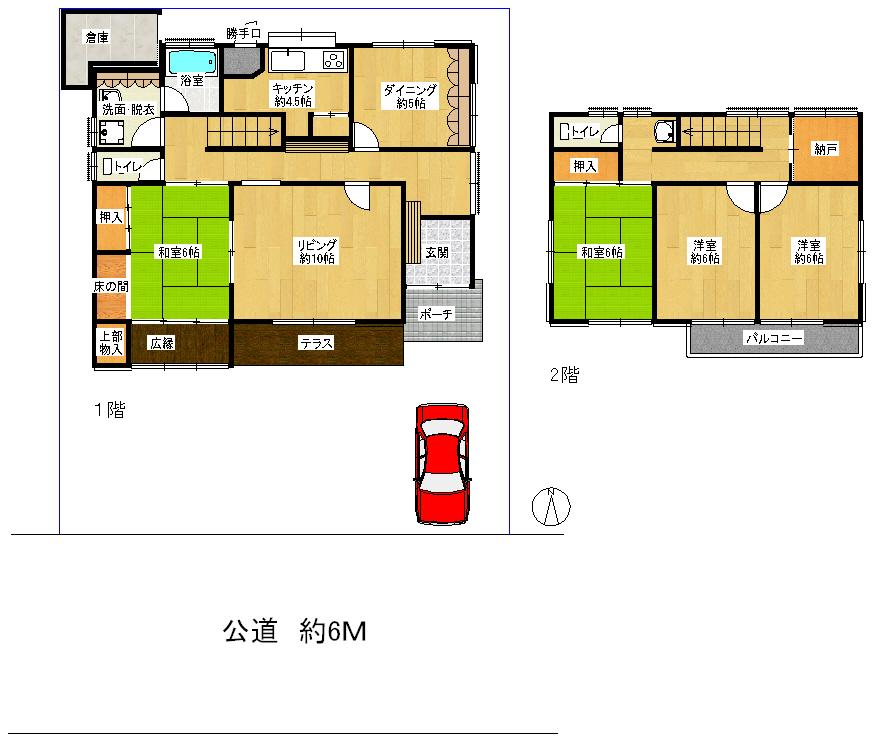 Floor plan. 14 million yen, 4LDK + S (storeroom), Land area 167.69 sq m , Building area 119.78 sq m
