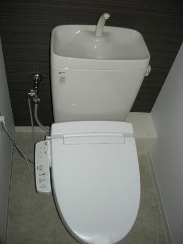 Toilet. Sense of shiny private space.