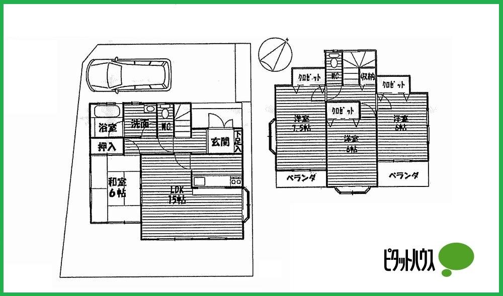 Floor plan. 24,800,000 yen, 4LDK, Land area 120.1 sq m , Building area 98.95 sq m