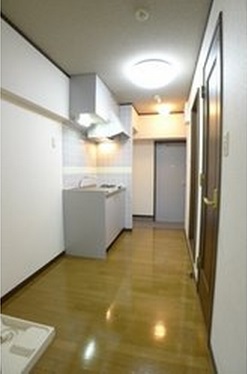 Entrance. Kitchen space is also so broad