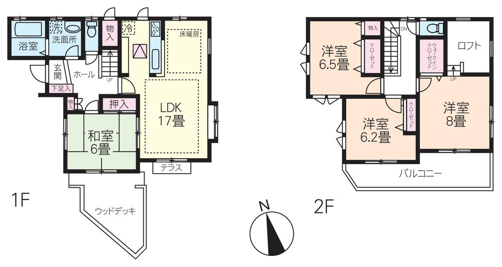 Floor plan. 24,700,000 yen, 4LDK, Land area 133.23 sq m , Building area 106.4 sq m