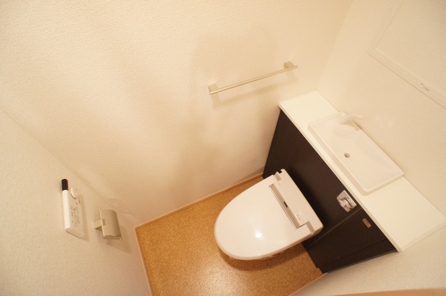 Toilet. Warm water cleaning toilet seat with