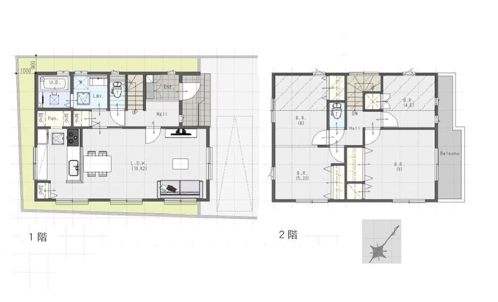 Building plan example (floor plan). Building plan example Building price 14.5 million yen, Building area 103.51 sq m