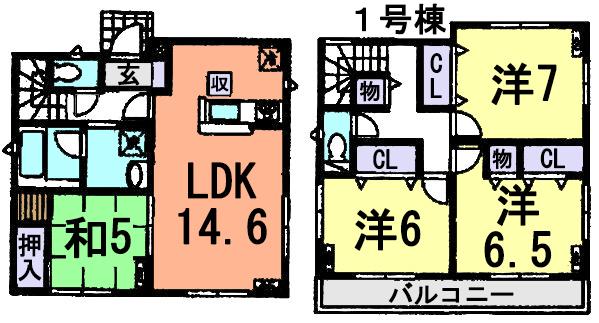 Floor plan. 26,800,000 yen, 4LDK, Land area 115.04 sq m , Comfortable could live likely in the storage space of the building area 93.96 sq m lot