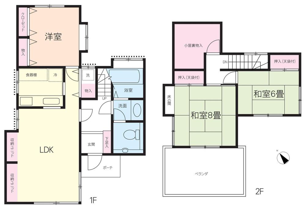 Floor plan. 16.8 million yen, 3LDK, Land area 137.07 sq m , Building area 91.09 sq m