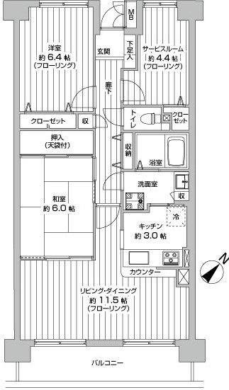 Floor plan. 2LDK + S (storeroom), Price 11.8 million yen, Footprint 72.2 sq m , Balcony area 9.15 sq m