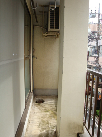 Balcony. Although washing machine is outside, Easy There is also a dry roof