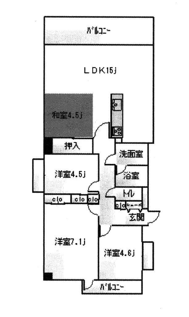 Floor plan. 4LDK, Price 22,800,000 yen, Occupied area 78.18 sq m , Balcony area 7.7 sq m