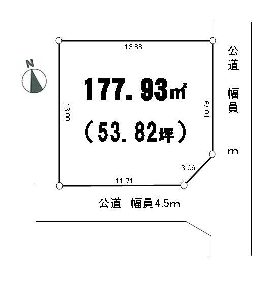 Compartment figure. Land price 19.3 million yen, Land area 177.93 sq m